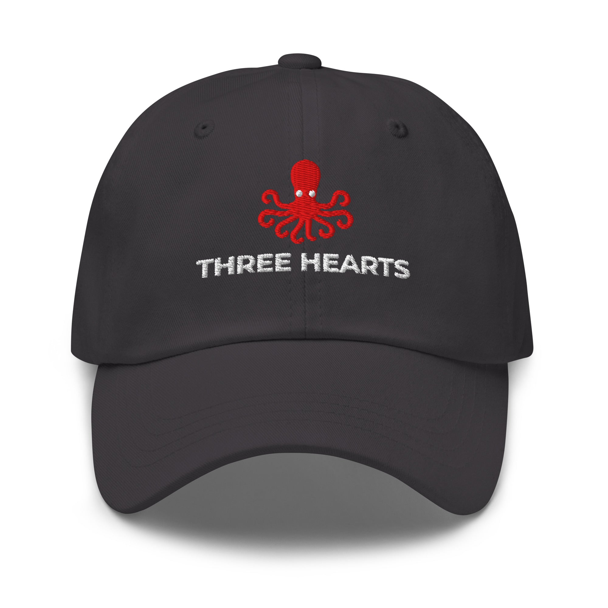 Dark Grey Octopus "Hearts" Cap