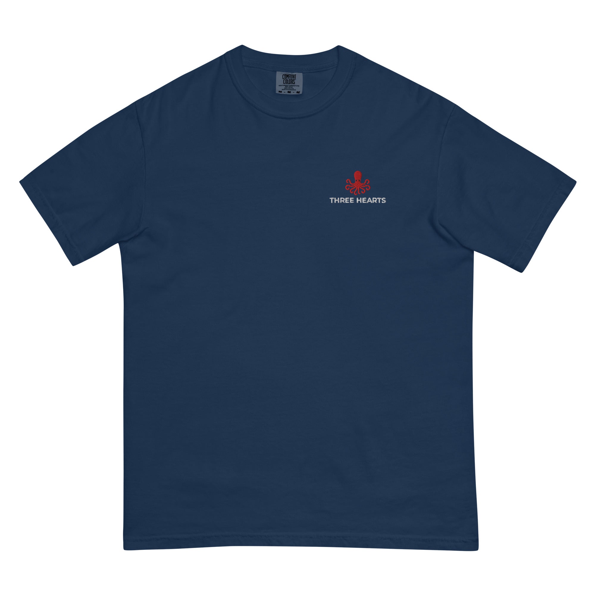 Navy Octopus "Hearts" Heavyweight T-Shirt